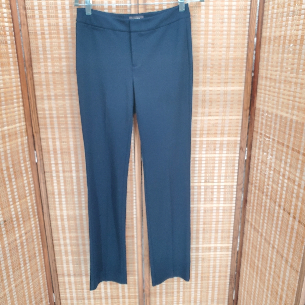 ♤ NYDJ Slim Trouser Pants in Ponte Knit Navy Blue Size 2